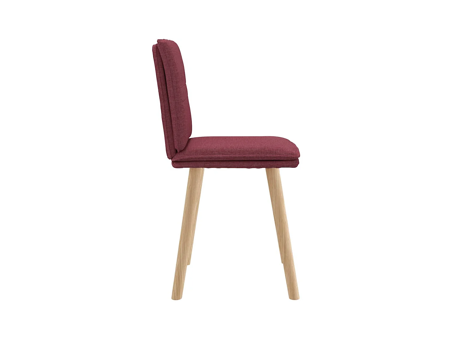 Chaises à manger lot de 2 rouge bordeaux tissu