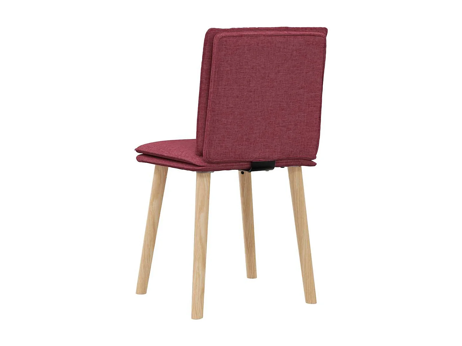 Chaises à manger lot de 2 rouge bordeaux tissu