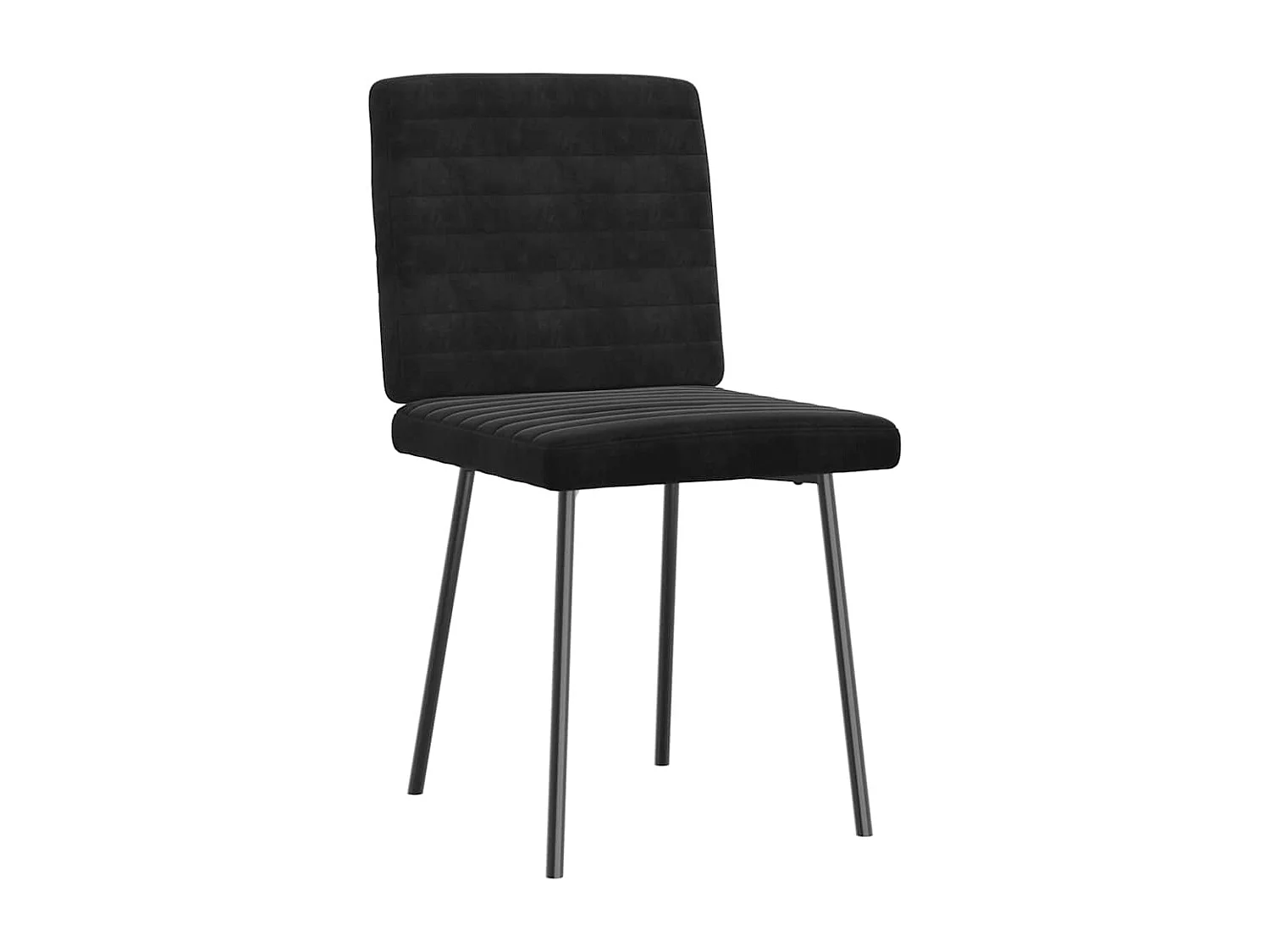 Set di 4 sedie da pranzo in velluto nero