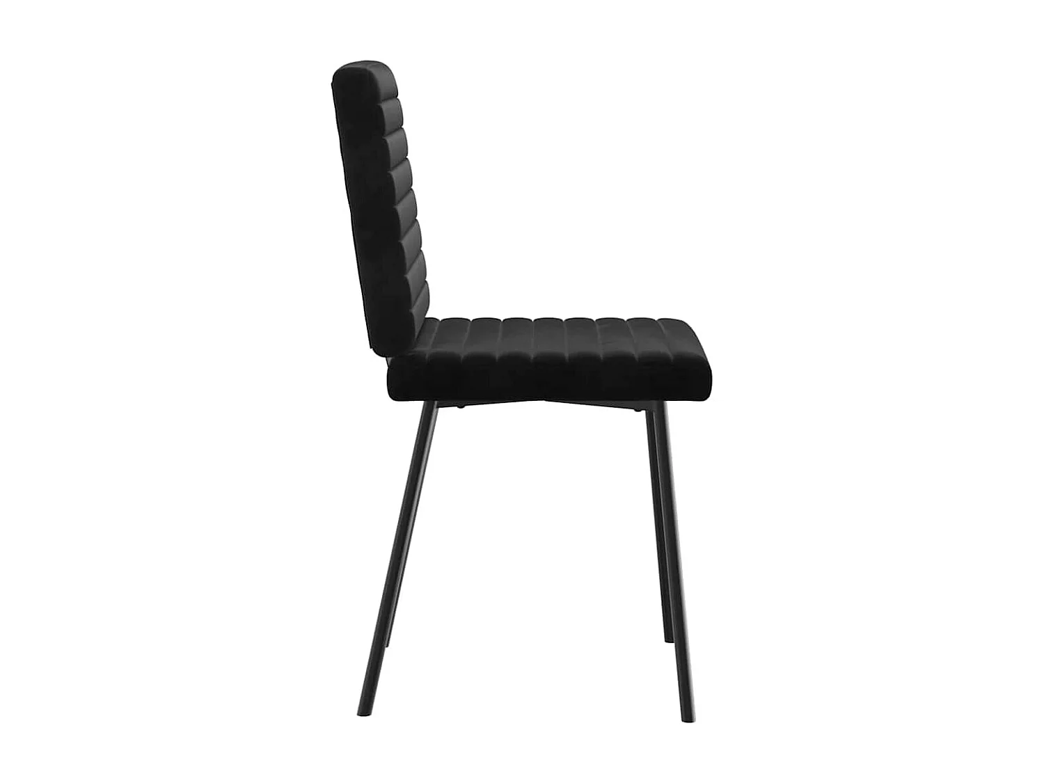 Set di 4 sedie da pranzo in velluto nero