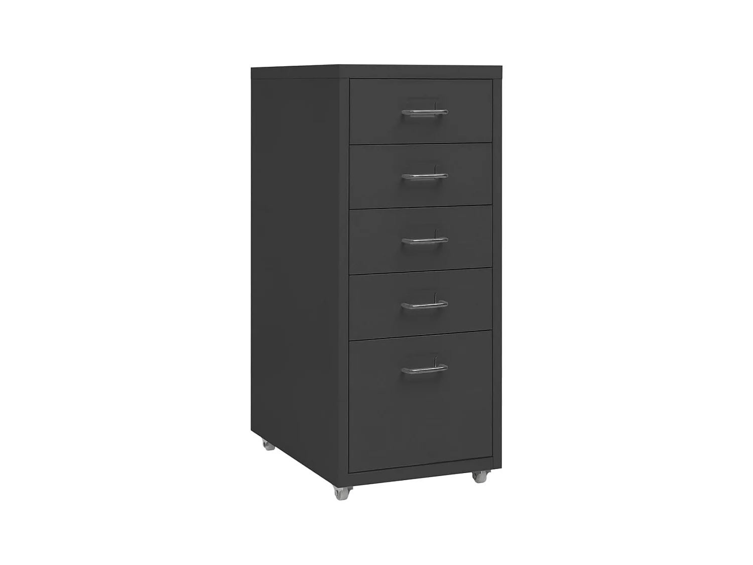 Classeur mobile Anthracite 28x41x69 cm Métal