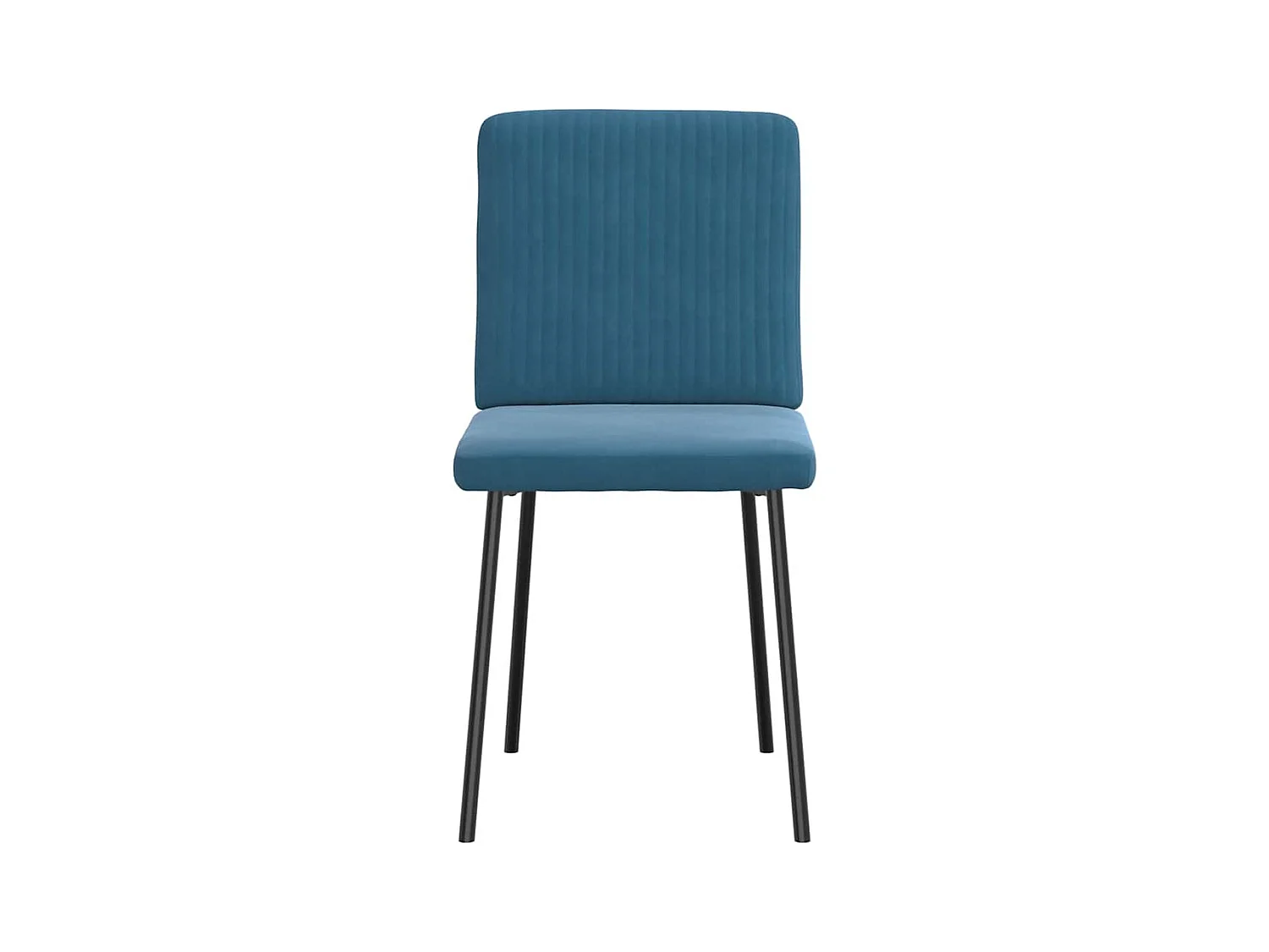 Juego de 4 sillas de comedor de terciopelo azul