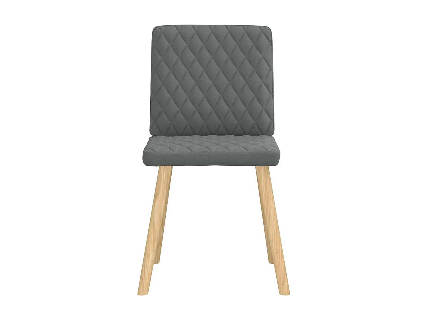 Chaises à manger lot de 6 gris foncé tissu
