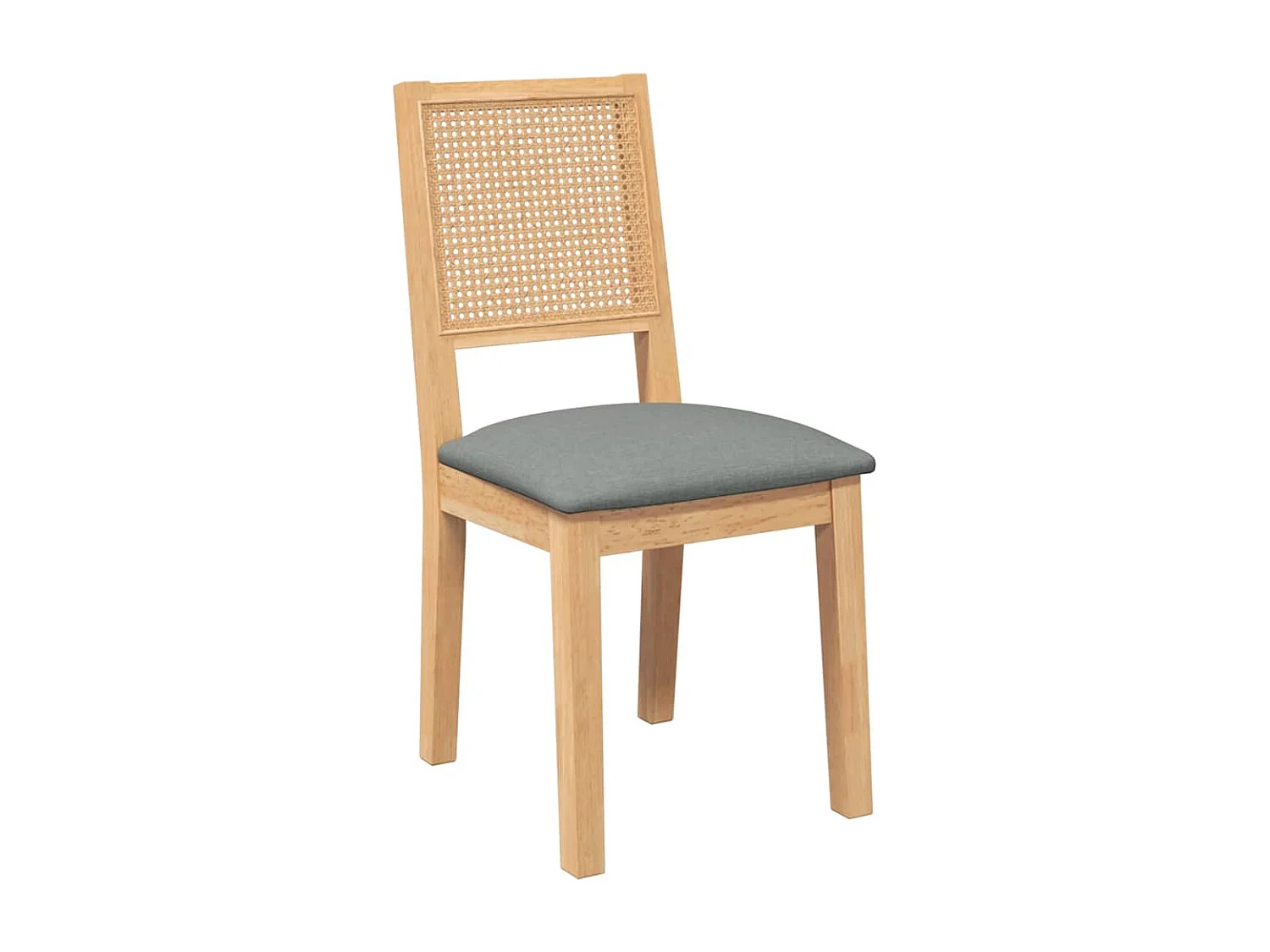 Chaises à manger coussins 2 pcs bois massif caoutchouc