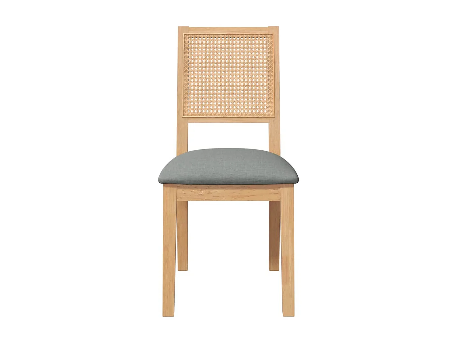 Chaises à manger coussins 2 pcs bois massif caoutchouc