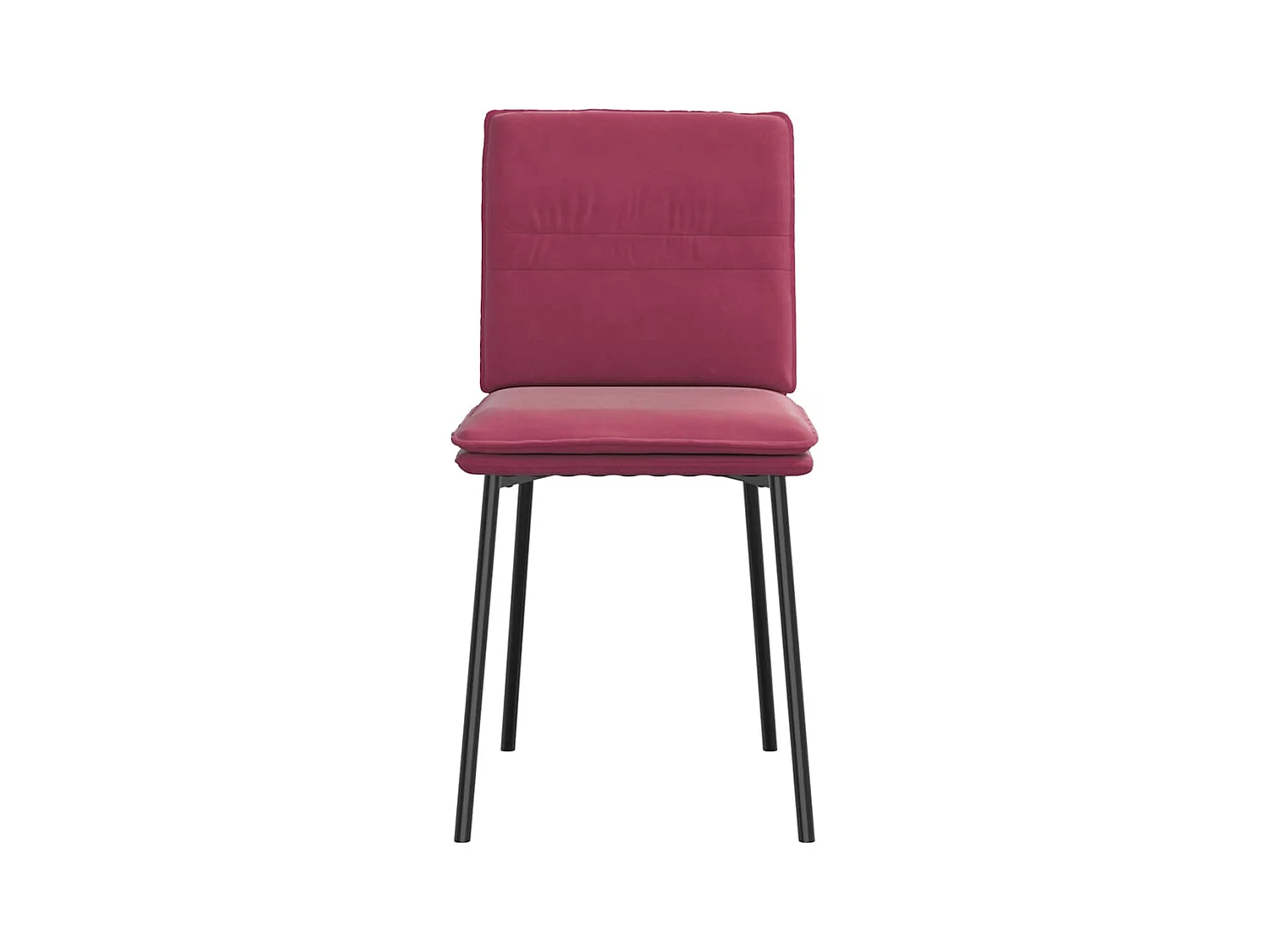 Chaises à manger lot de 2 Rouge bordeaux Velours