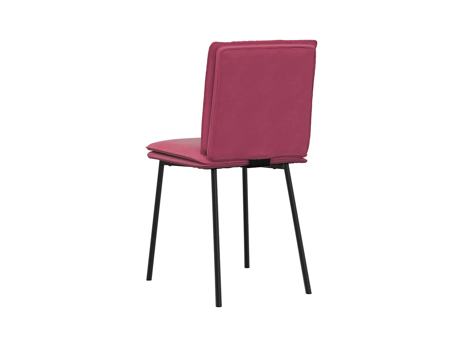 Chaises à manger lot de 2 Rouge bordeaux Velours