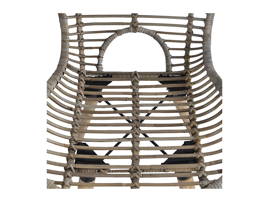 Eetkamerstoelen set van 6 bruin natuurlijk rotan