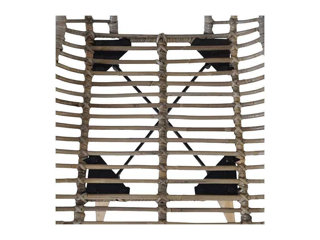 Eetkamerstoelen set van 6 bruin natuurlijk rotan