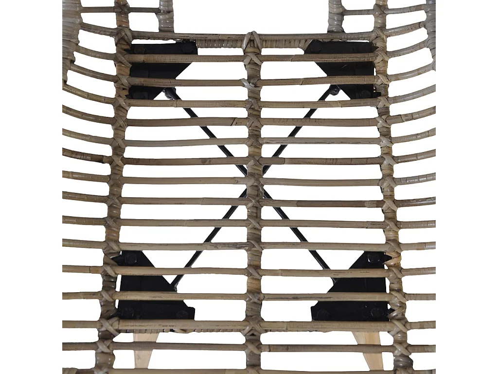 Chaises à manger lot de 6 marron rotin naturel