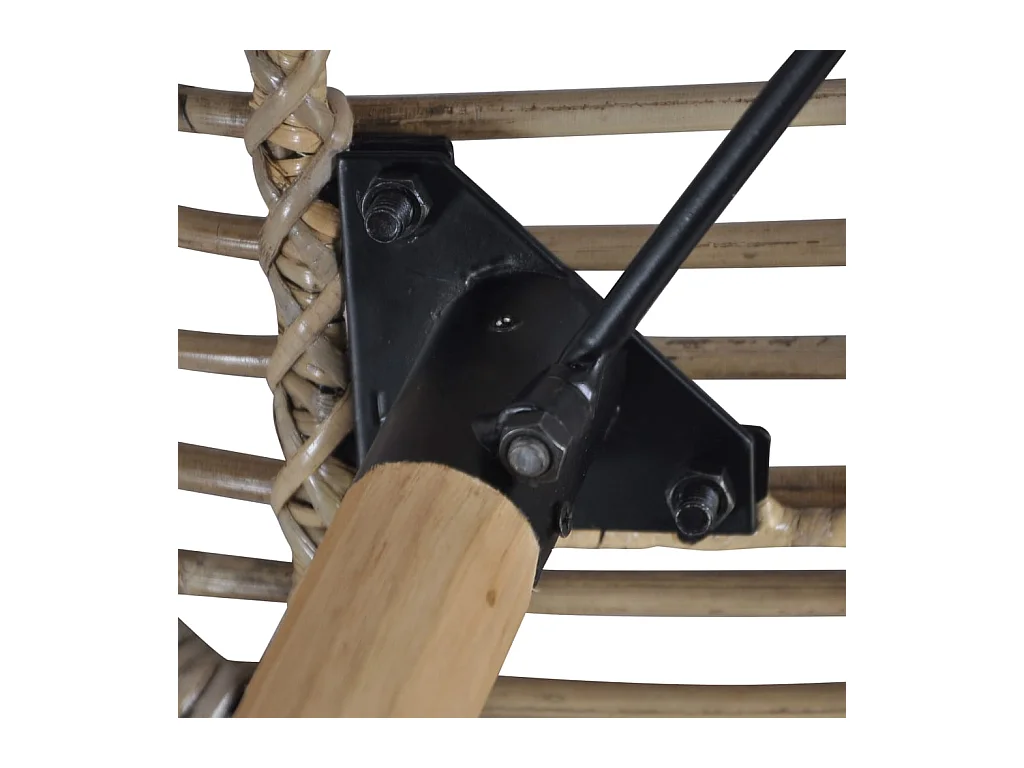 Chaises à manger lot de 2 marron rotin naturel