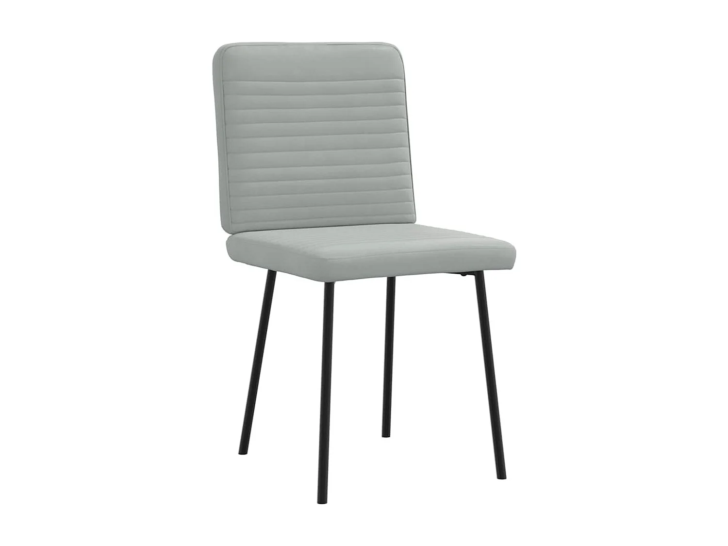 Juego de 6 sillas de comedor de terciopelo gris claro