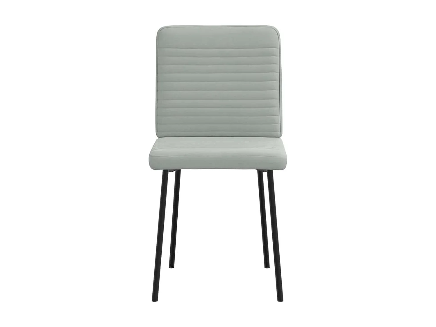 Juego de 6 sillas de comedor de terciopelo gris claro