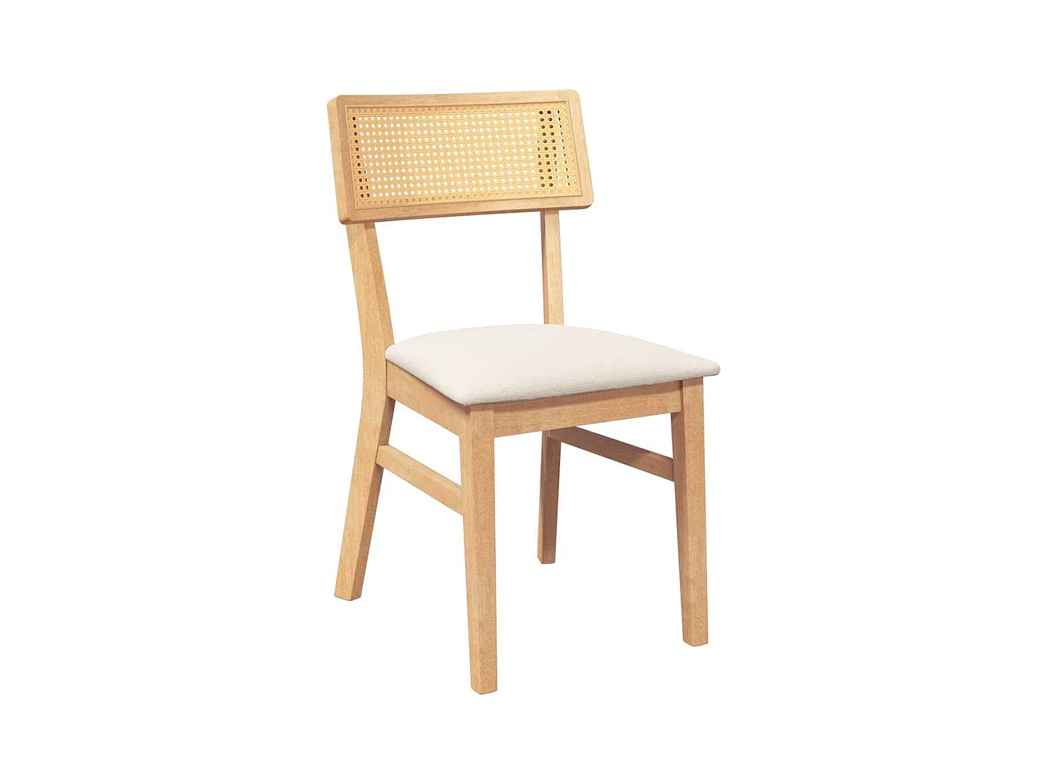 Chaises à manger coussins 2 pcs bois massif caoutchouc