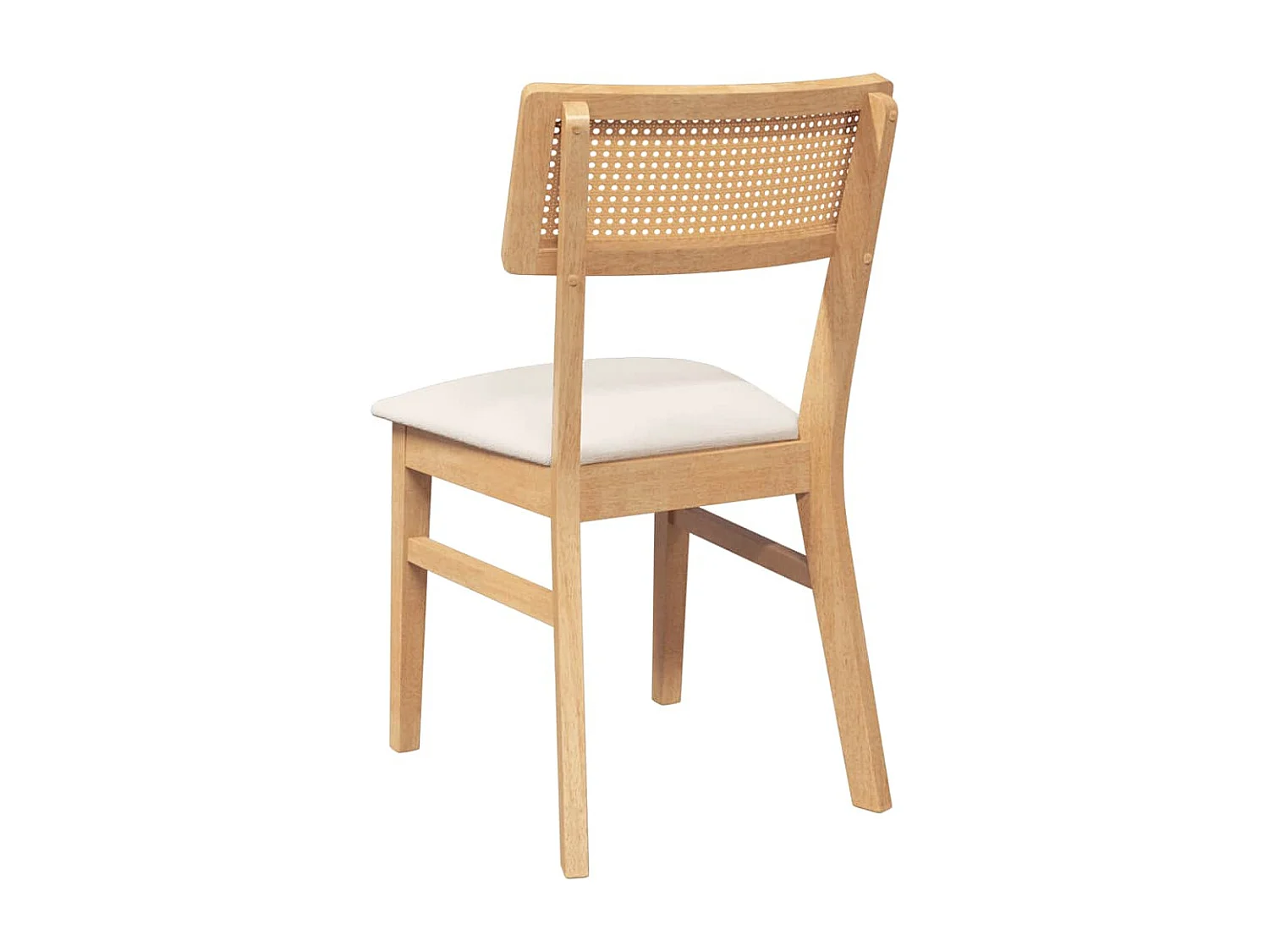 Chaises à manger coussins 2 pcs bois massif caoutchouc