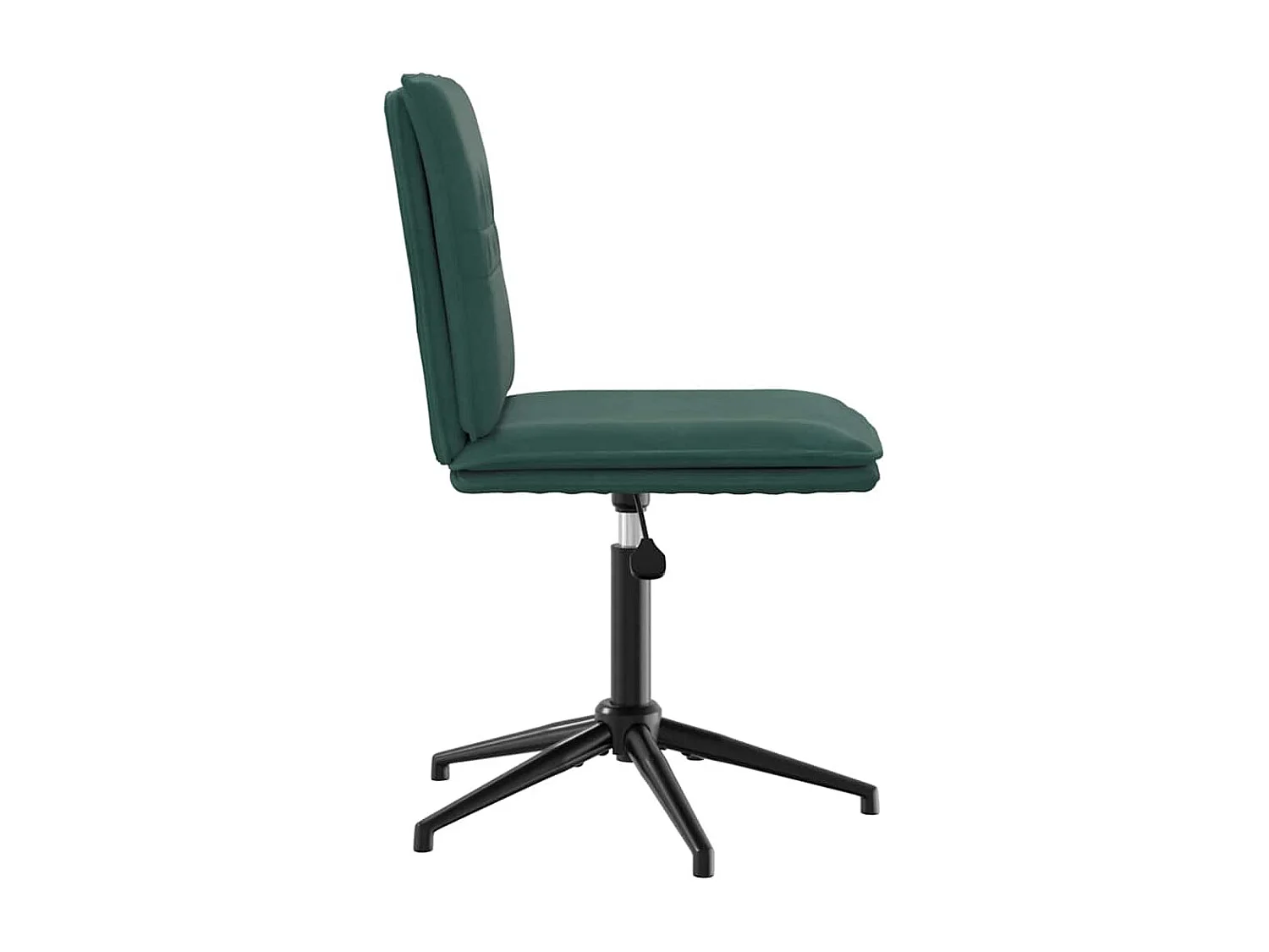 Juego de 2 sillas de comedor de terciopelo verde oscuro