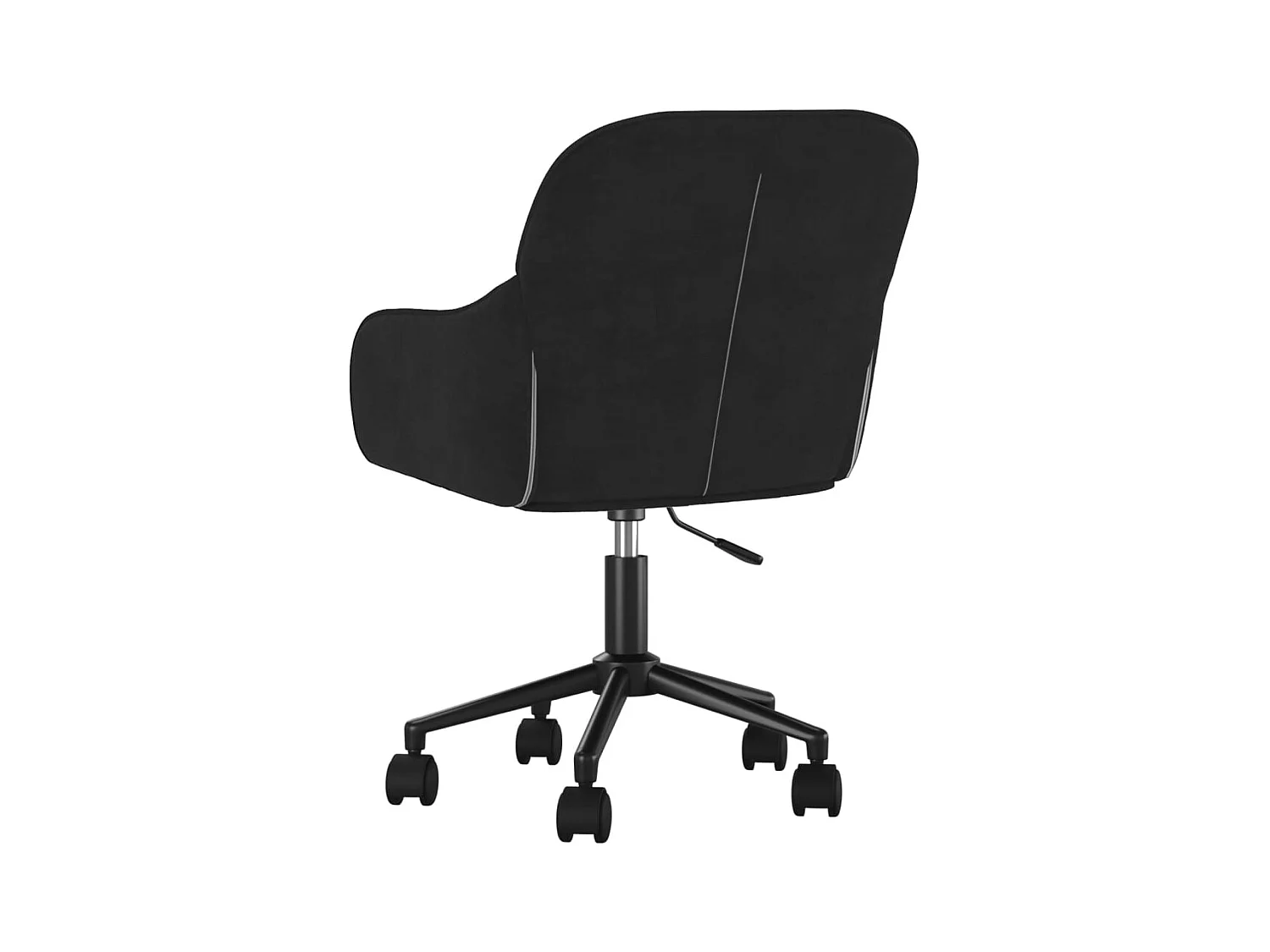 Juego de 2 sillas de comedor giratorias de terciopelo negro