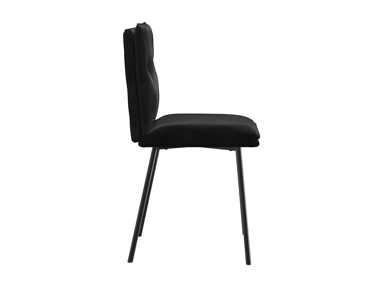 Chaises à manger lot de 4 Noir Velours