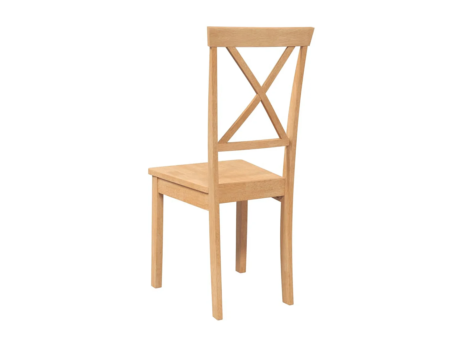 Chaises à manger 2 pcs bois massif caoutchouc
