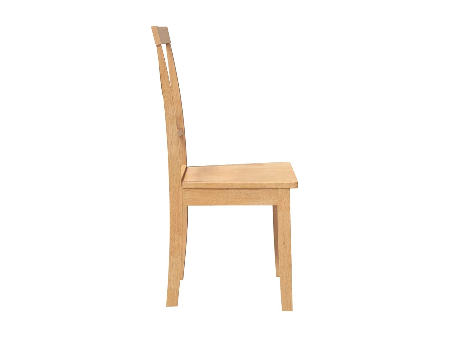Chaises à manger 2 pcs bois massif caoutchouc