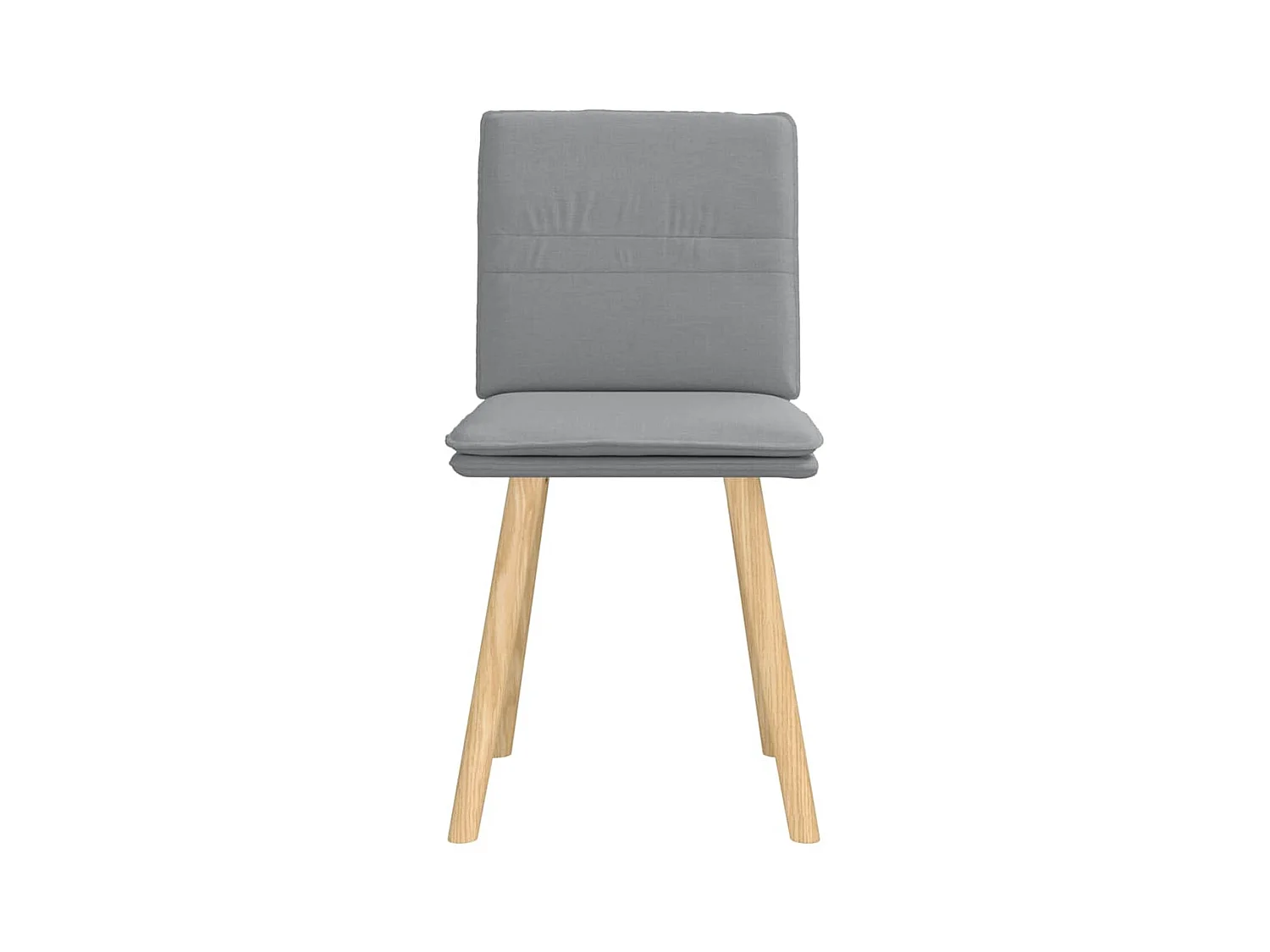 Juego de 2 sillas de comedor de tela gris claro