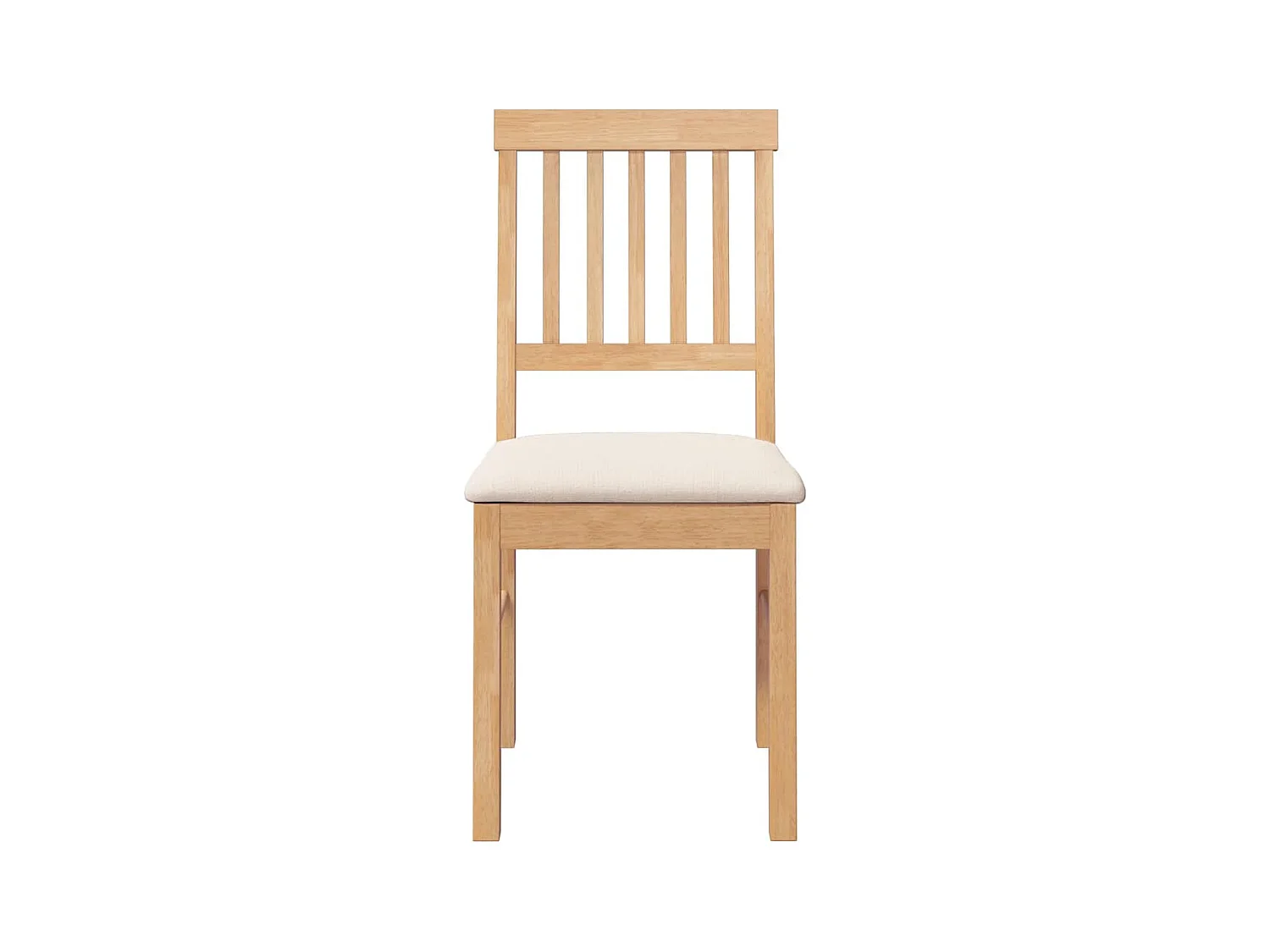 Chaises à manger coussins 2 pcs bois massif caoutchouc