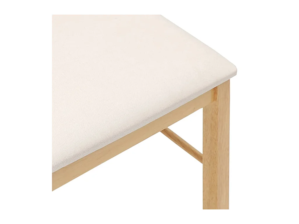 Chaises à manger coussins 2 pcs bois massif caoutchouc