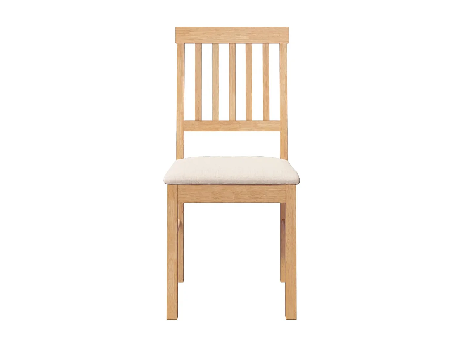 Chaises à manger coussins 2 pcs bois massif caoutchouc