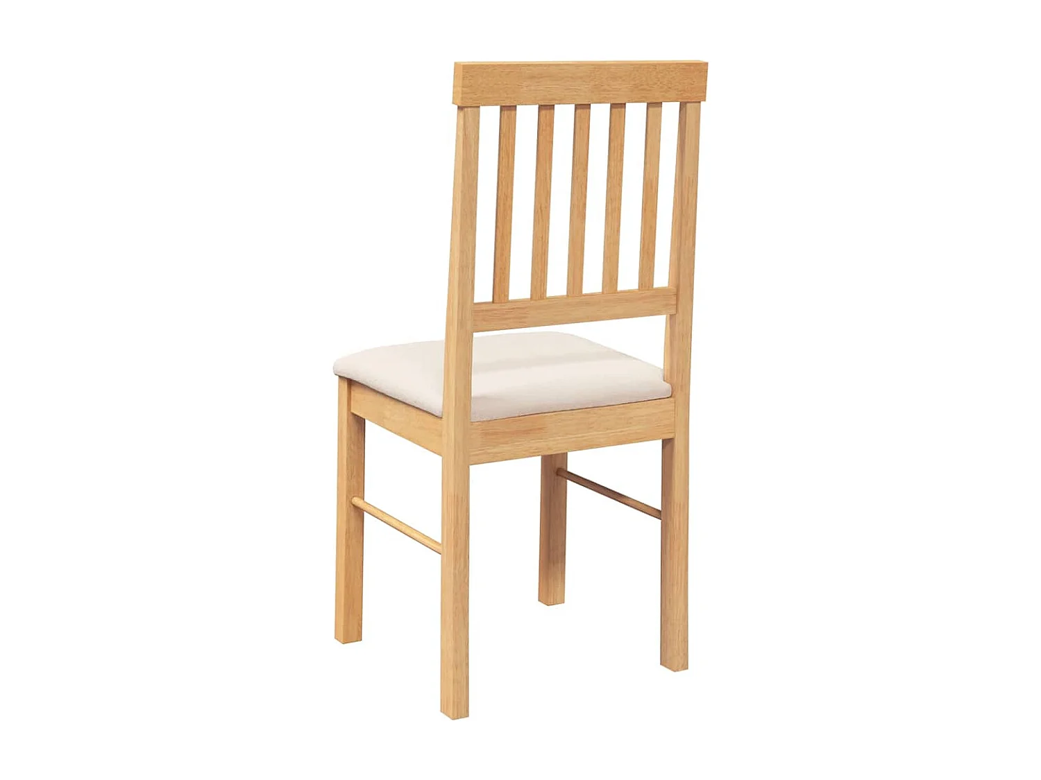 Chaises à manger coussins 2 pcs bois massif caoutchouc