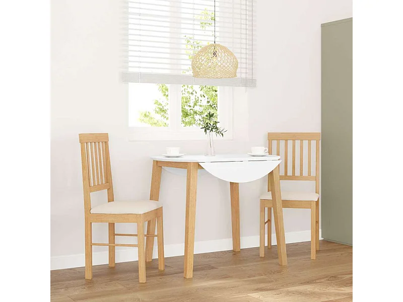 Cojines para sillas de comedor 2 piezas madera maciza caucho