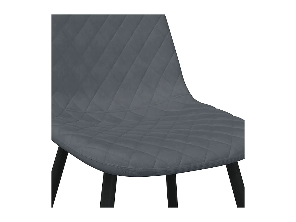 Eetkamerstoelen set van 2 Donkergrijs Fluweel