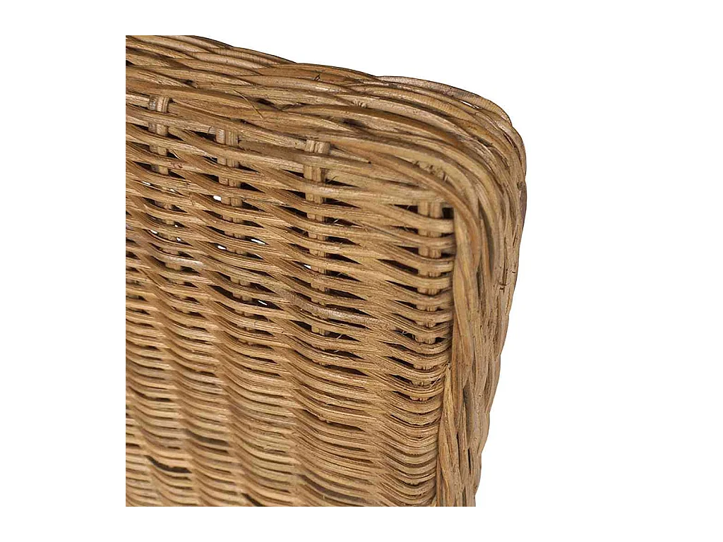 Chaises à manger lot de 2 marron rotin naturel