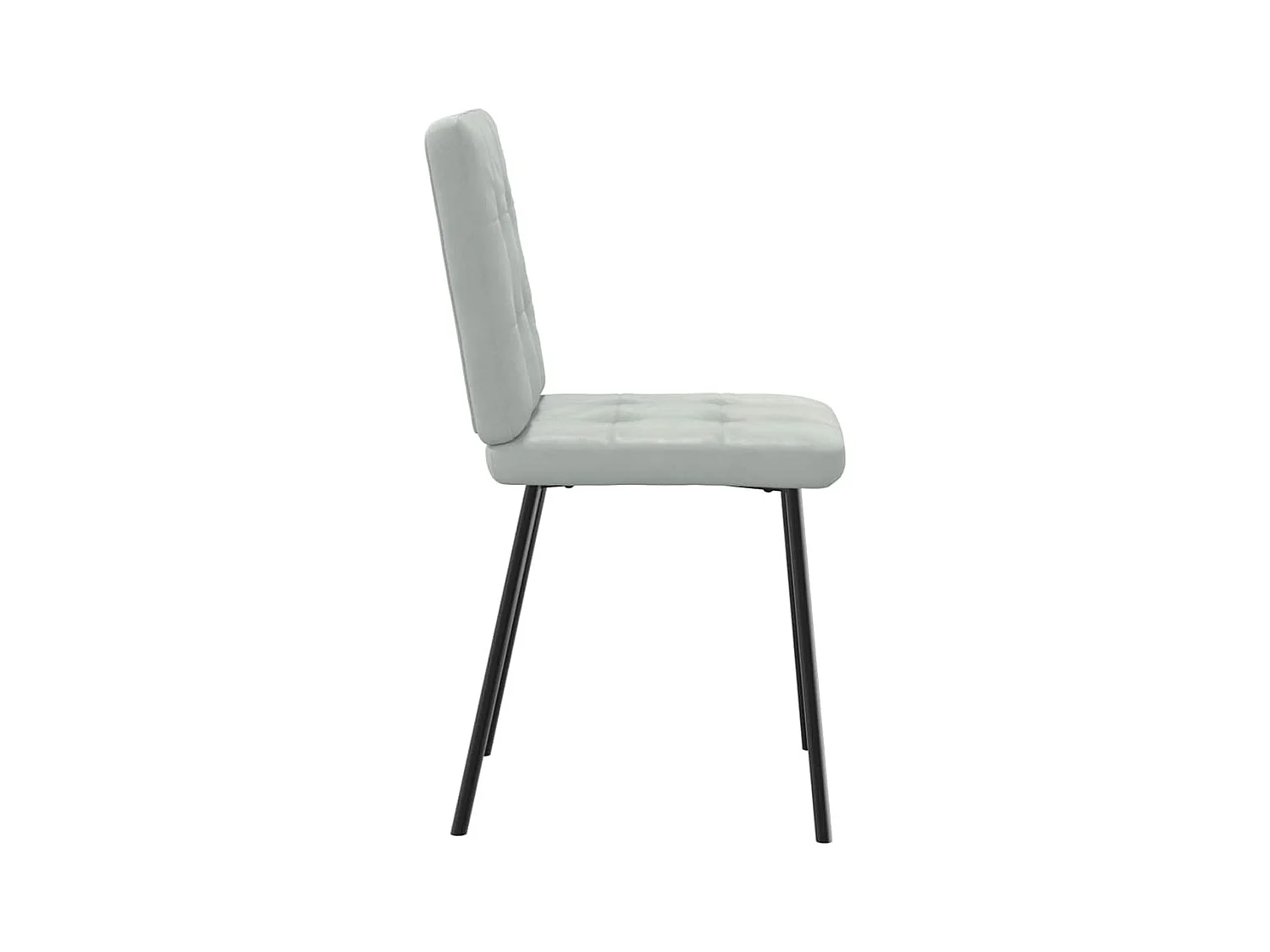 Juego de 4 sillas de comedor de terciopelo gris claro