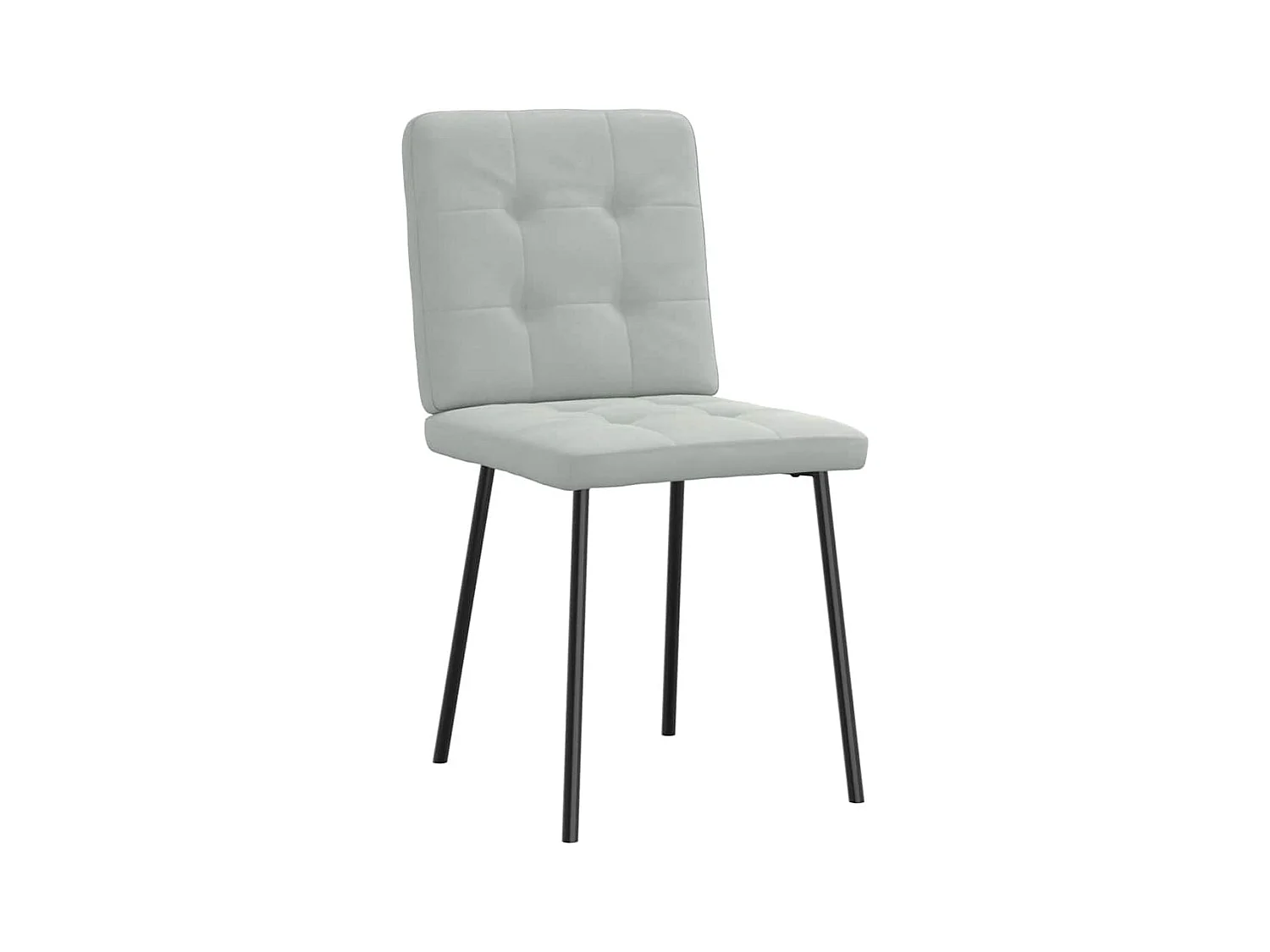 Chaises à manger lot de 4 Gris clair Velours