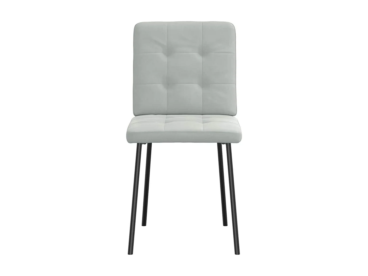 Juego de 4 sillas de comedor de terciopelo gris claro