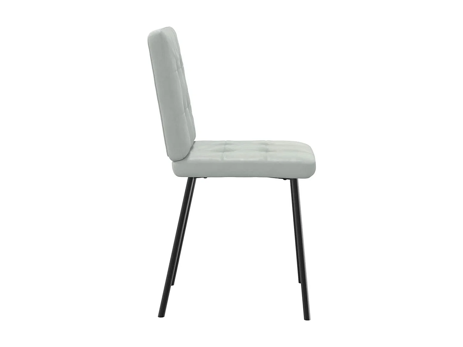 Juego de 4 sillas de comedor de terciopelo gris claro