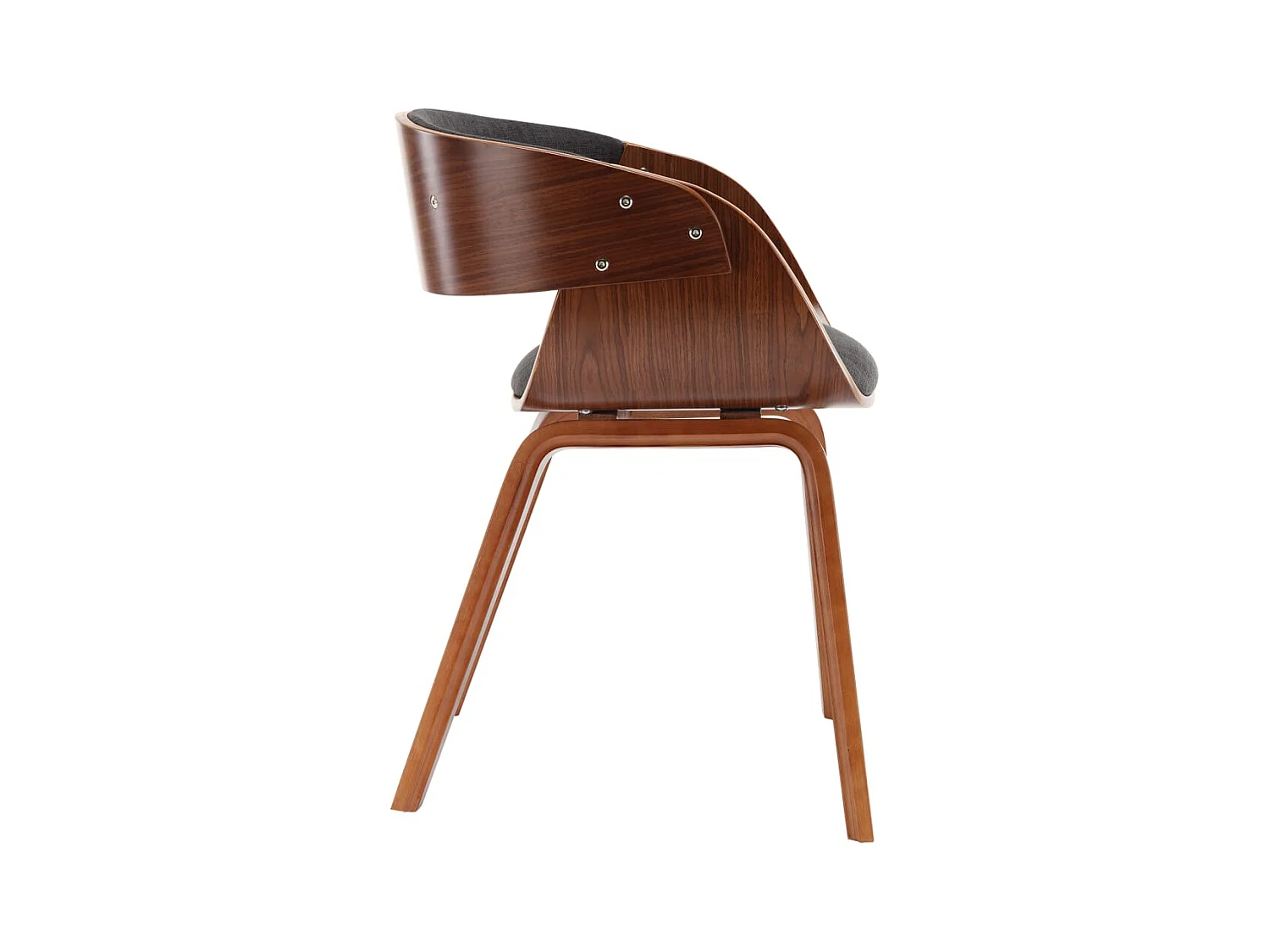 Chaise à manger gris bois courbé et tissu