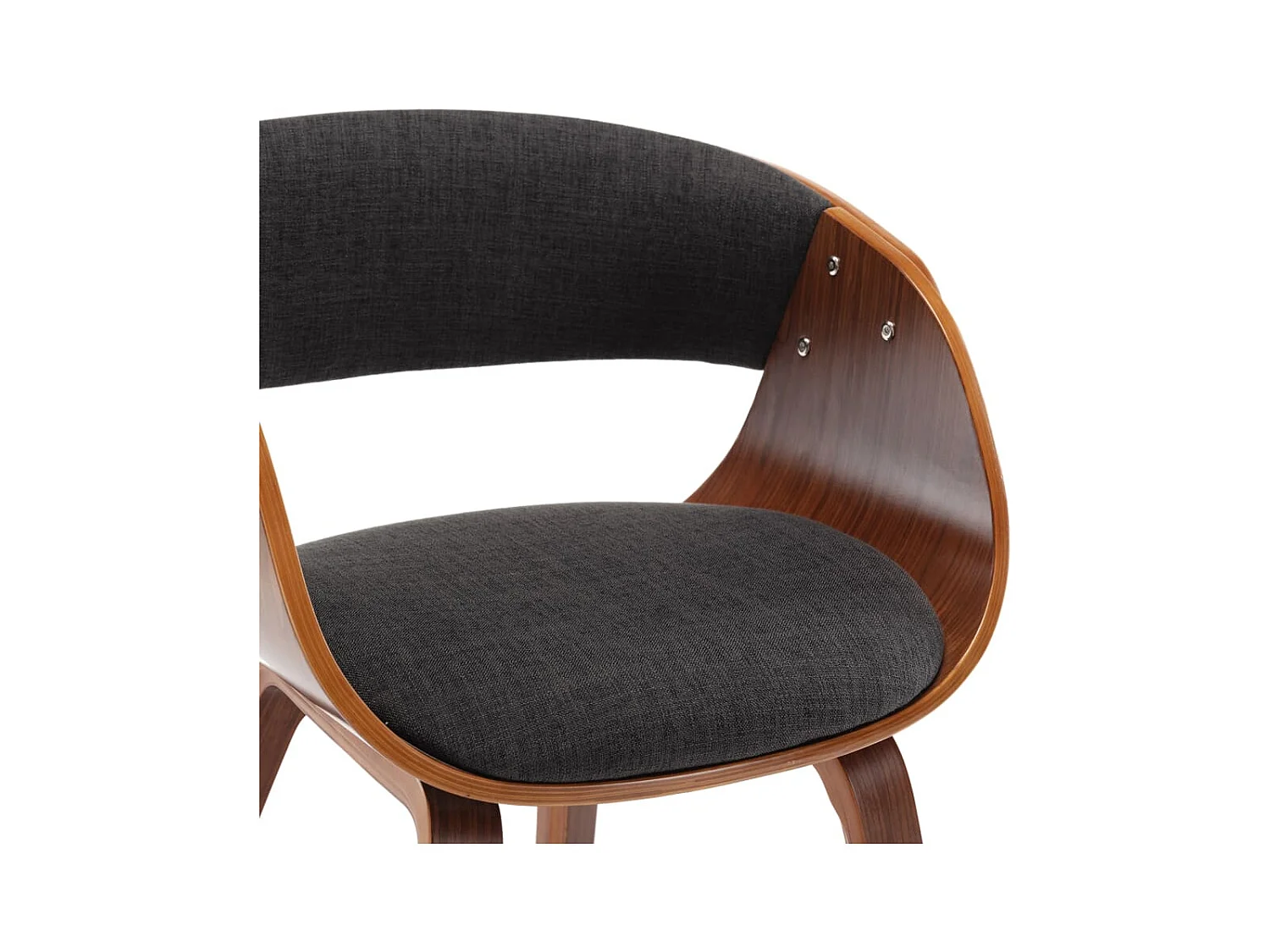 Chaise à manger gris bois courbé et tissu