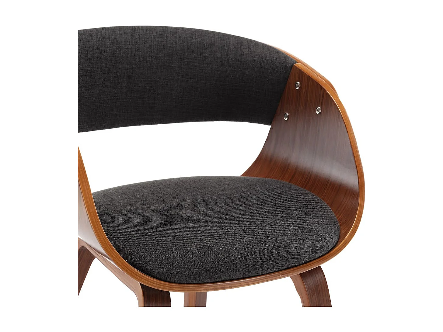 Chaise à manger gris bois courbé et tissu