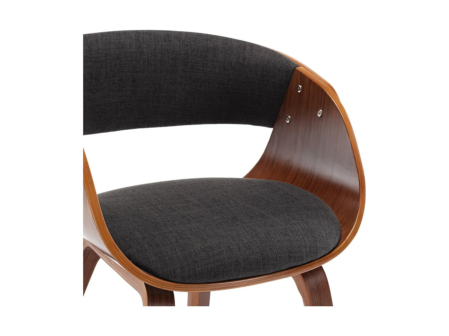 Chaise à manger gris bois courbé et tissu