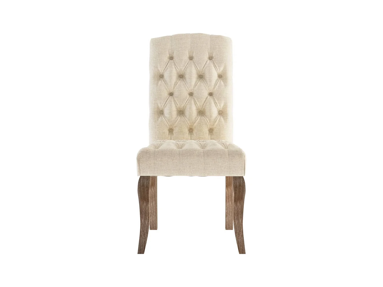 Eetkamerstoelen set van 4 beige linnenlook stof