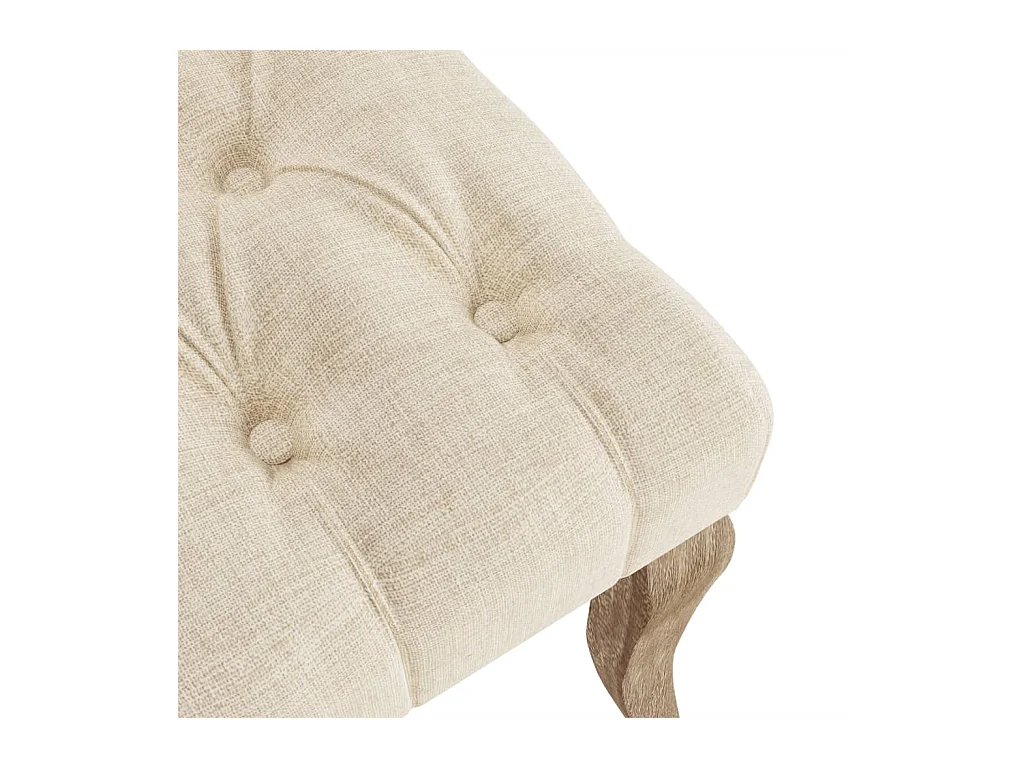 Chaises à manger lot de 4 beige tissu à l'aspect de lin