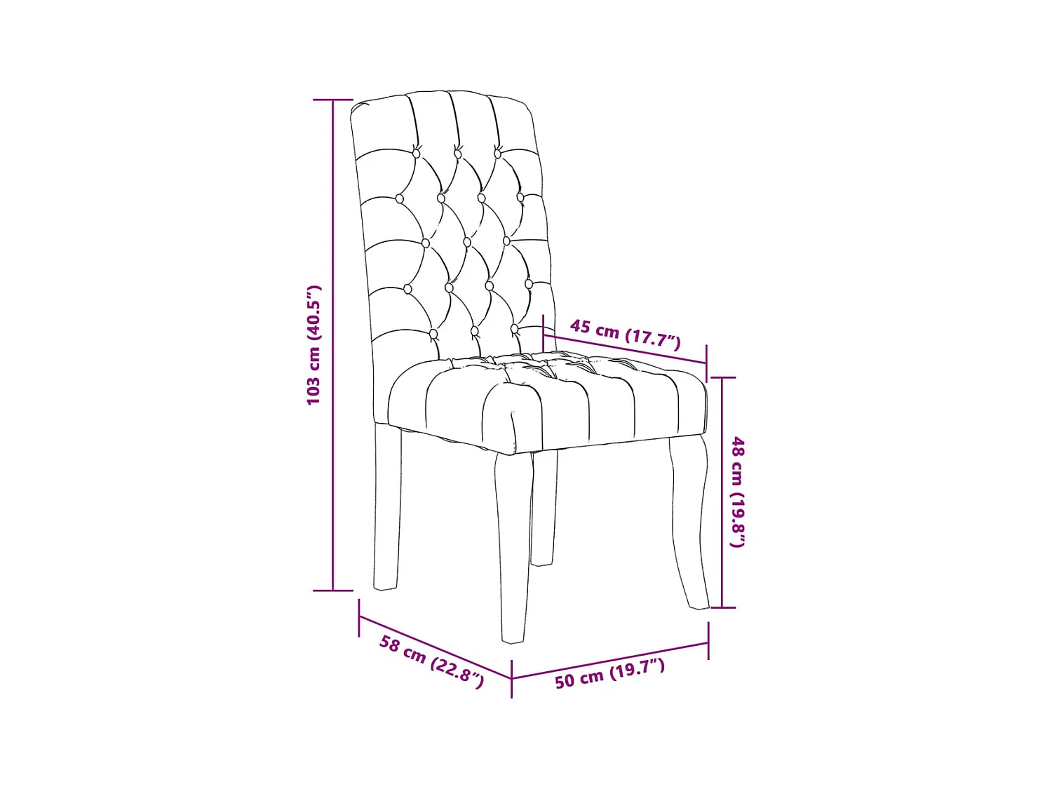 Chaises à manger lot de 4 beige tissu à l'aspect de lin