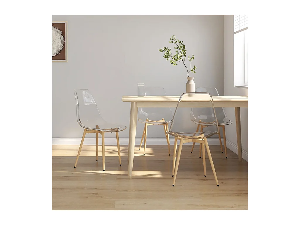 Chaises à manger lot de 4 Transparent PET