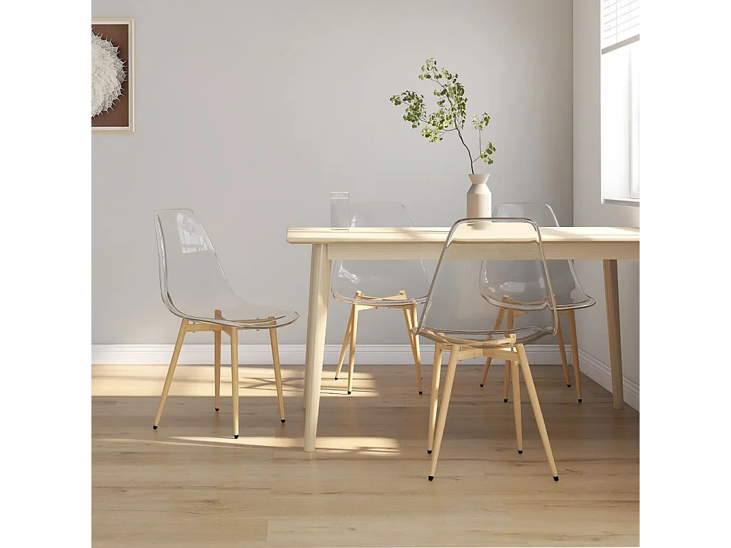 Eetkamerstoelen set van 4 Transparant PET