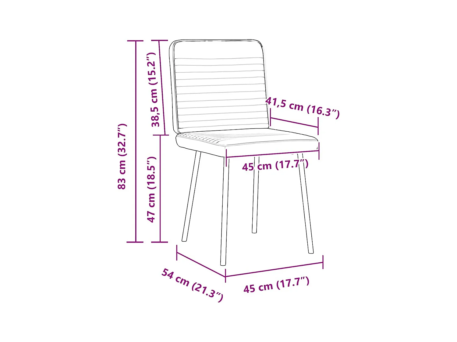 Eetkamerstoelen set van 4 Donkergrijs Fluweel