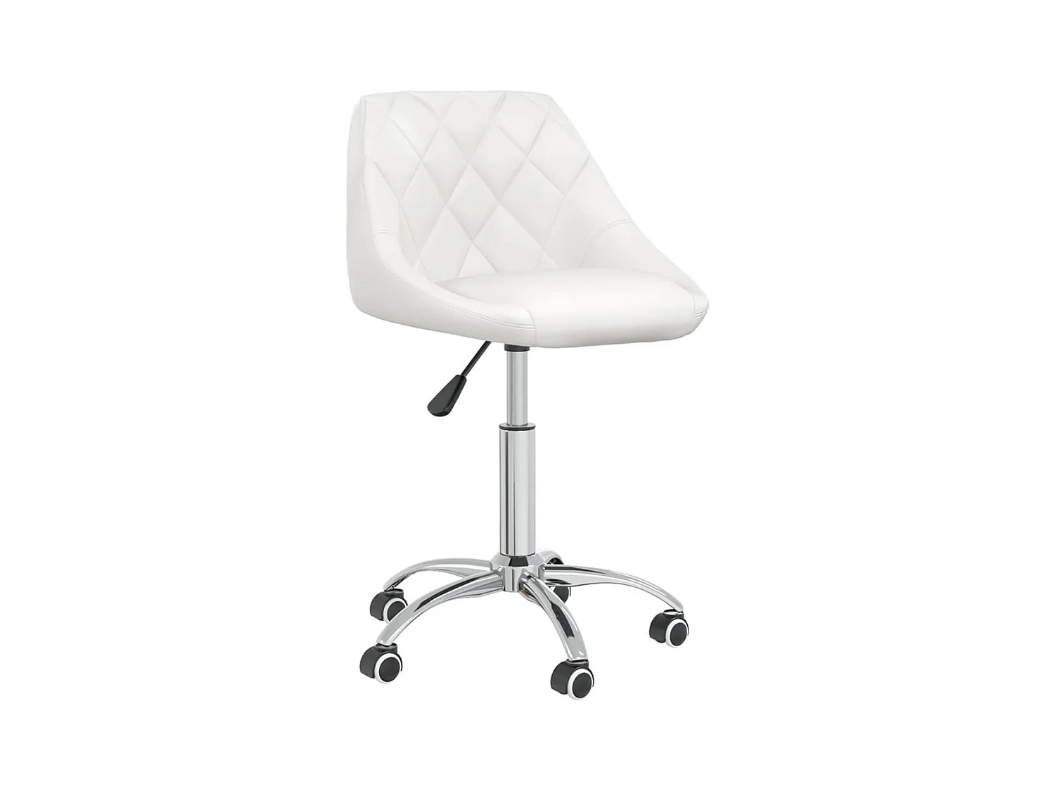 Chaise pivotante de salle à manger Blanc Similicuir