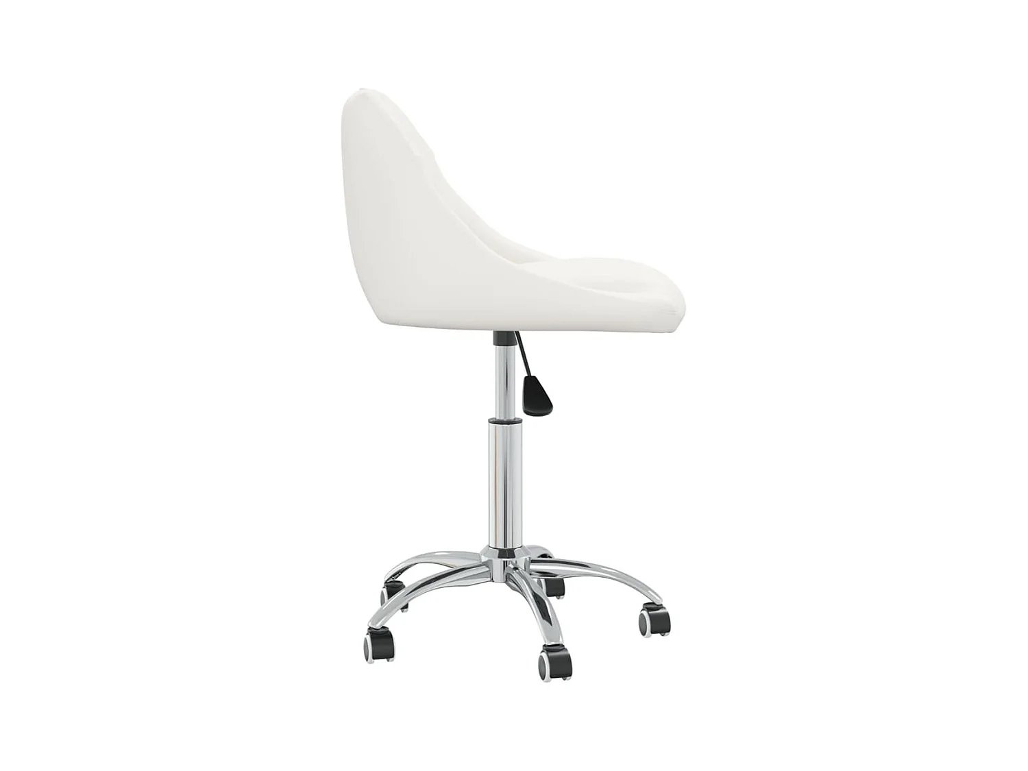 Chaise pivotante de salle à manger Blanc Similicuir