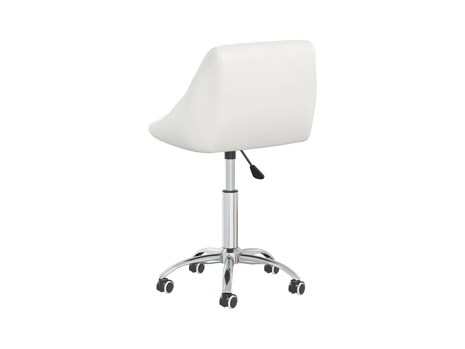 Chaise pivotante de salle à manger Blanc Similicuir