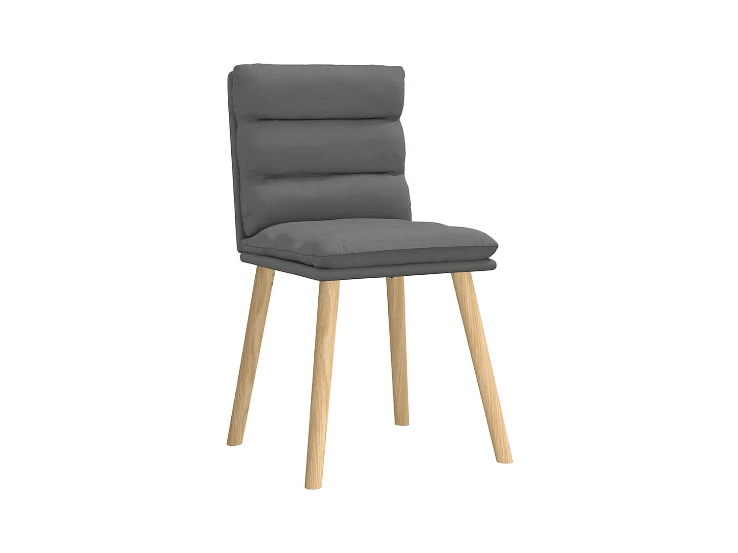 Eetkamerstoelen set van 6 donkergrijze stof